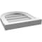 Ekena Millwork Round Top Surface Mount PVC Gable Vent w/ 2"W x 2"P Brickmould Sill Frame, 14"W x 16"H GVPRT14X1603SN - alternate 3